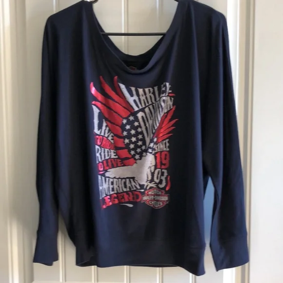 🇺🇸Harley-Davidson Off-the-Shoulder Top - Picture 2 of 15